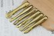 Gold Plated Mini Serving Tongs Set 6-Inch Appetizers Tongs Stainless Steel Small Sugar Cube Tongs Ice Tongs, Set of 6